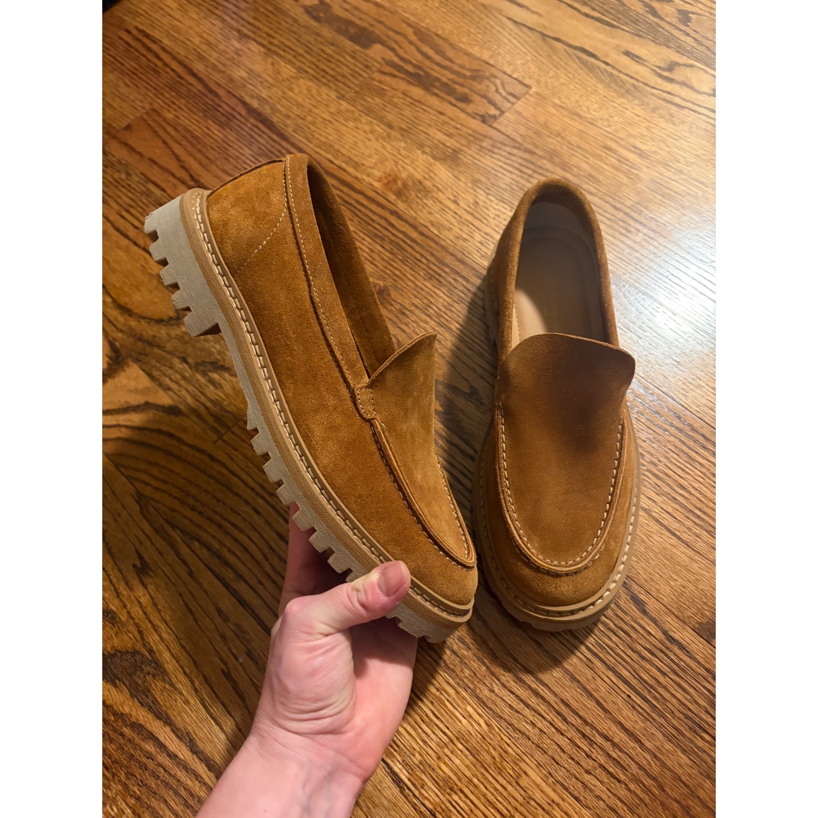 New Movements | Women's Loafer Raw Suede Cognac Brown Sz 38/7.5 — image 2 of 7